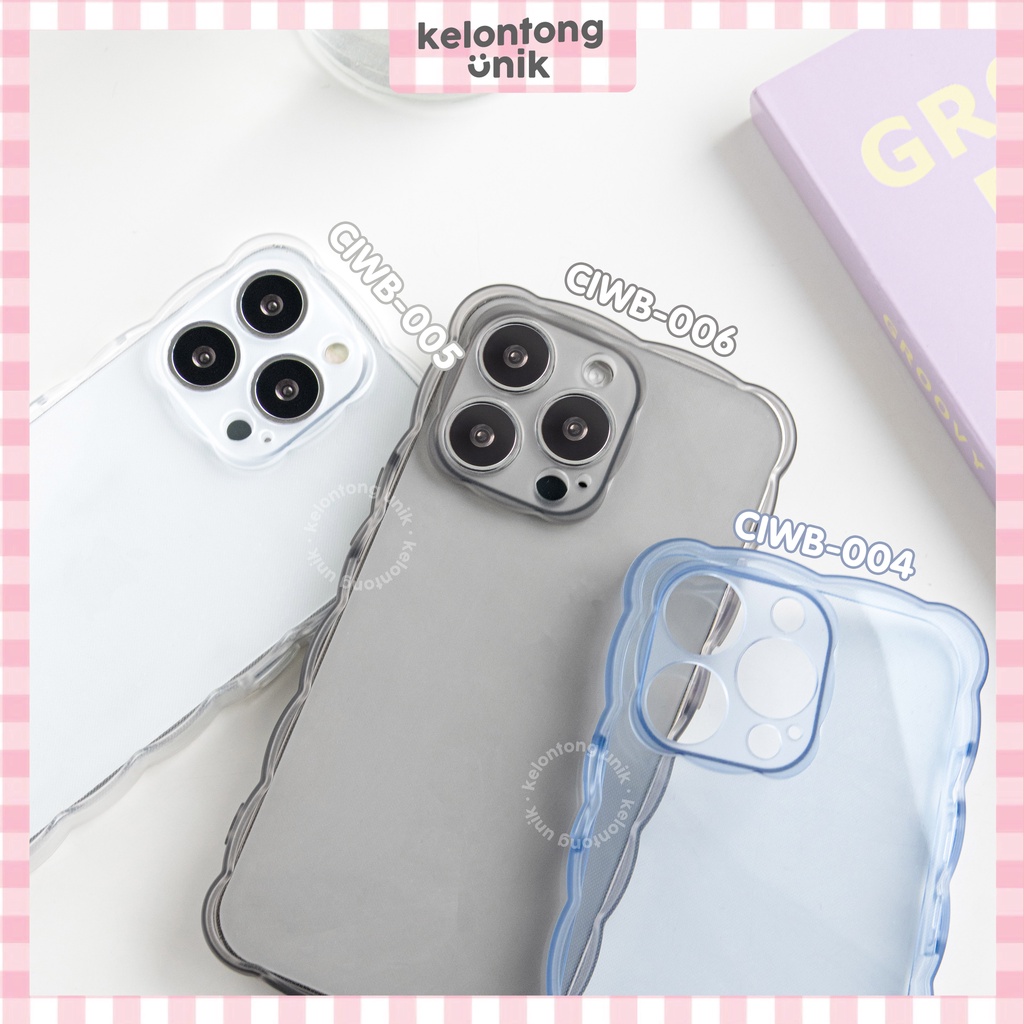 (Seri 2) For iPhone - Wavy Biscuit Case Campro/ Curly Stripe Soft Case