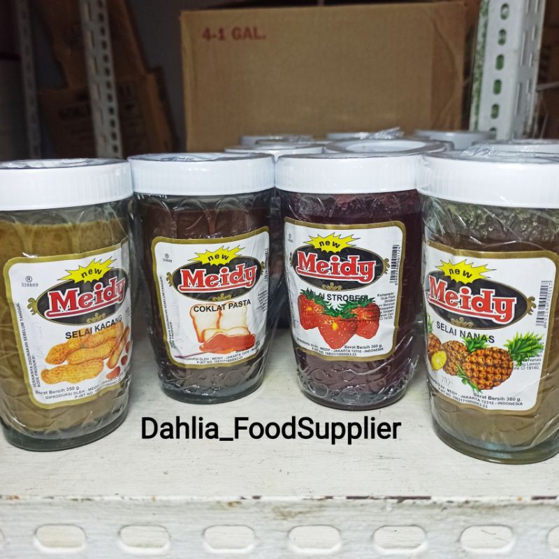 

MEIDY SELAI OLESAN STROBERI/NANAS/COKLAT/KACANG (350/380)GR