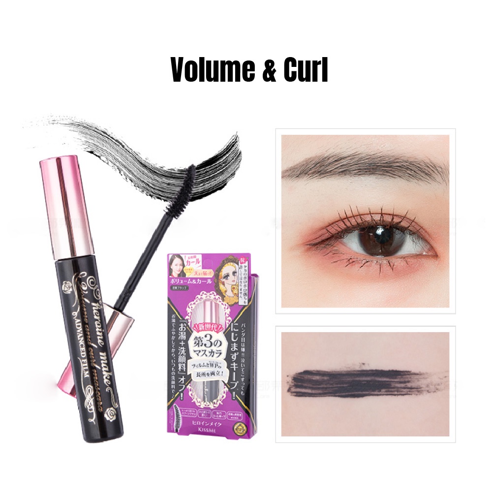 Mascara Kiss Me Heroine Make Long and Curl /Volume and Curl water proof Mascara Advance Film 6g