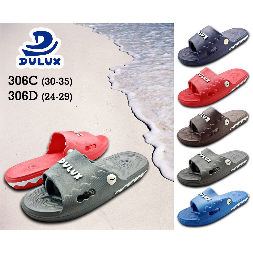 DX-306D Sandal Jepit Kokop Anak Laki Laki Karakter Ikan Merek Dulux Ukuran 24-29