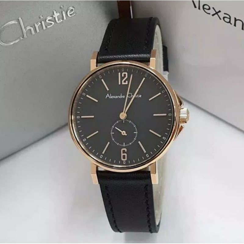 ALEXANDRE CHRISTIE AC 8458 LS ROSEGOLD BLACK AC8458 WANITA ORIGINAL
