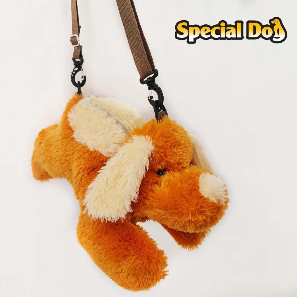 Tas Selempang DOGGY PAW PATROL Bulu Lembut Soft Fluffy Halus Tas Boneka Anjing Gemoy Lucu Gemes Kiyowok Maksimal