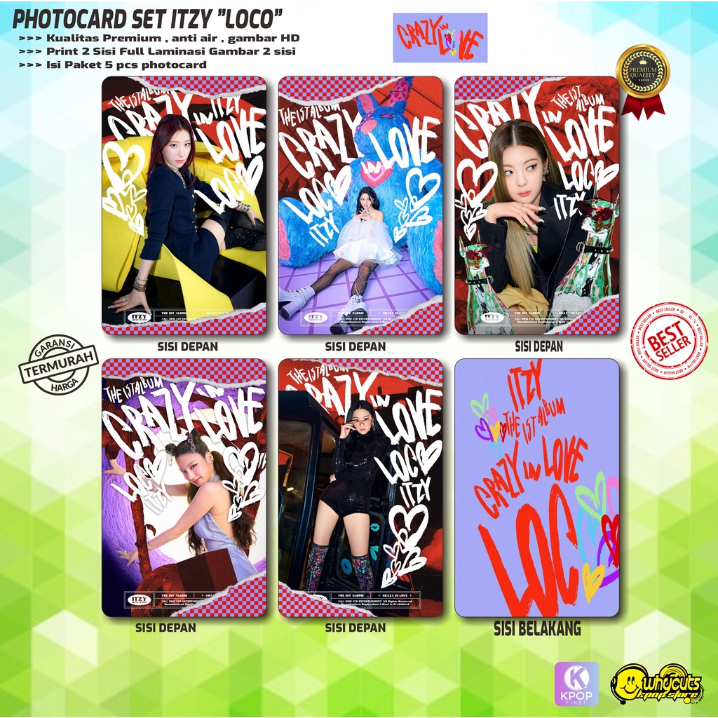 PHOTOCARD SET KPOP PREMIUM ITZY GUESS WHO &amp; LOCO