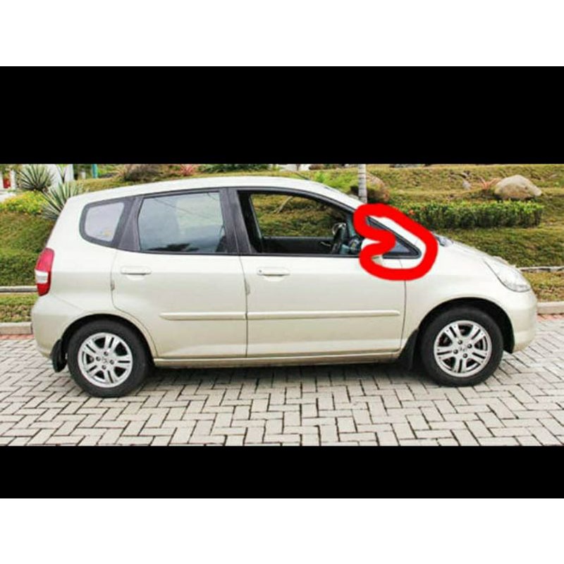 Garnish List Kaca Mati Corner Segitiga Spion Depan Jazz GD3 Gen 1 Tahun 2004-2008 IDSI / VTEC