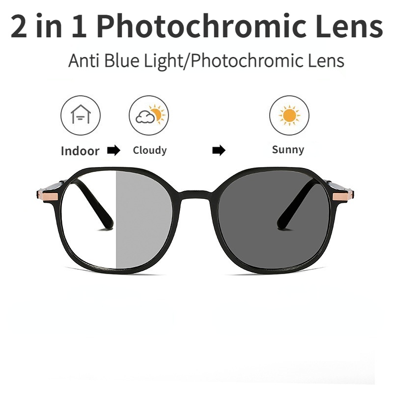 Kacamata Photochromic Anti Radiasi Anti Blue Ray Transition Untuk Pria Dan Wanita