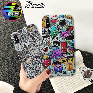 JW CASE CASING SOFTCASE HARDCASE GAMBAR DOODLE IPHONE OPPO