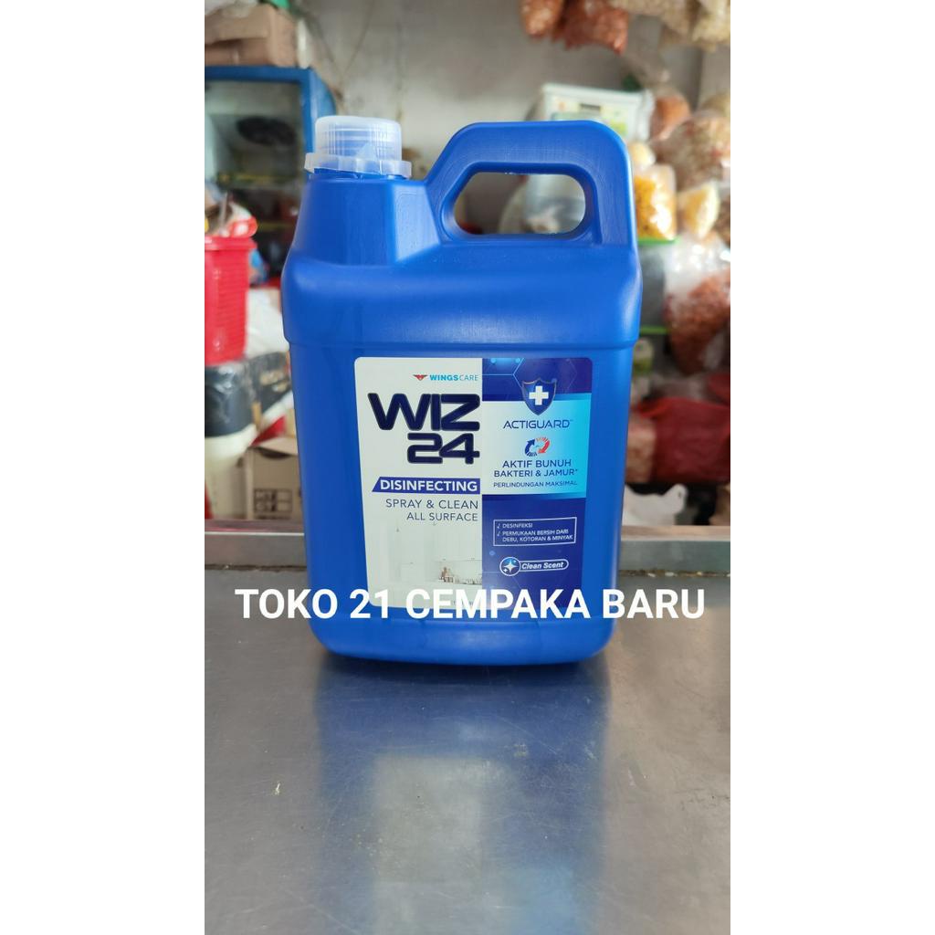 Wiz24 Disinfecting Wangi Clean Scent BIRU JERIGEN 4 LITER | 4000ml 4L