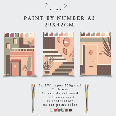 

Paint By Number Kit A3, FLATROOM