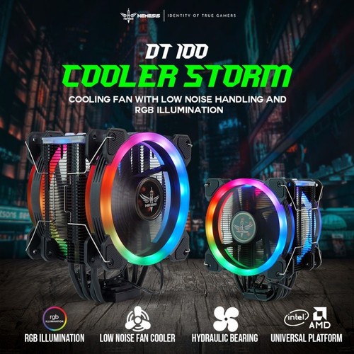 Fan Processor Double Tower RGB DT100 COOLER STROM DT-100 DT 100 NYK NEW