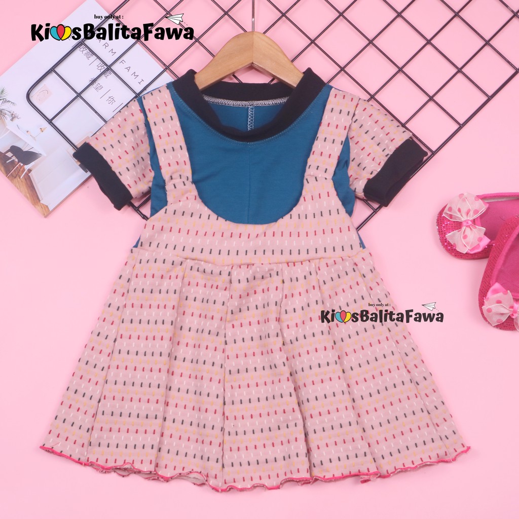 Dress Nagita uk Bayi - 2 Tahun / Dres Anak Perempuan Murah Baju Balita Lengan Pendek Adem Grosir