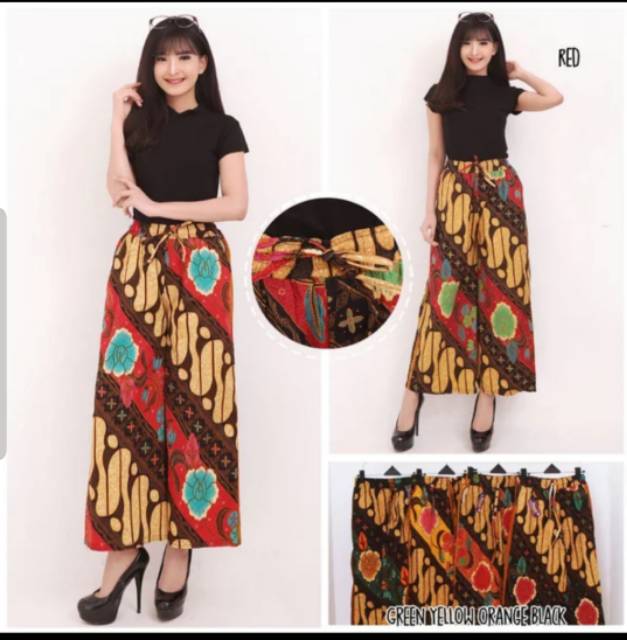 Kulot Panjang Dewasa Motif Batik DLL/ Bisa Pilih Motif Bahan Stretch Premium