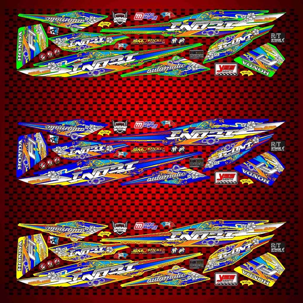 STRIPING VARIASI BEAT FI 2013 SAMPAI DENGAN 2016 POLET BODY MOTOR