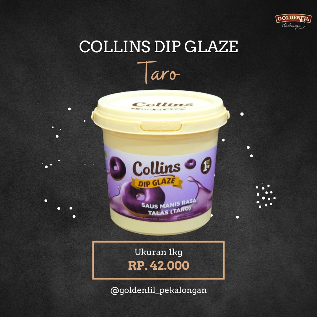 

Selai Manis Rasa Taro / Collins Dip Glaze Taro (Talas)