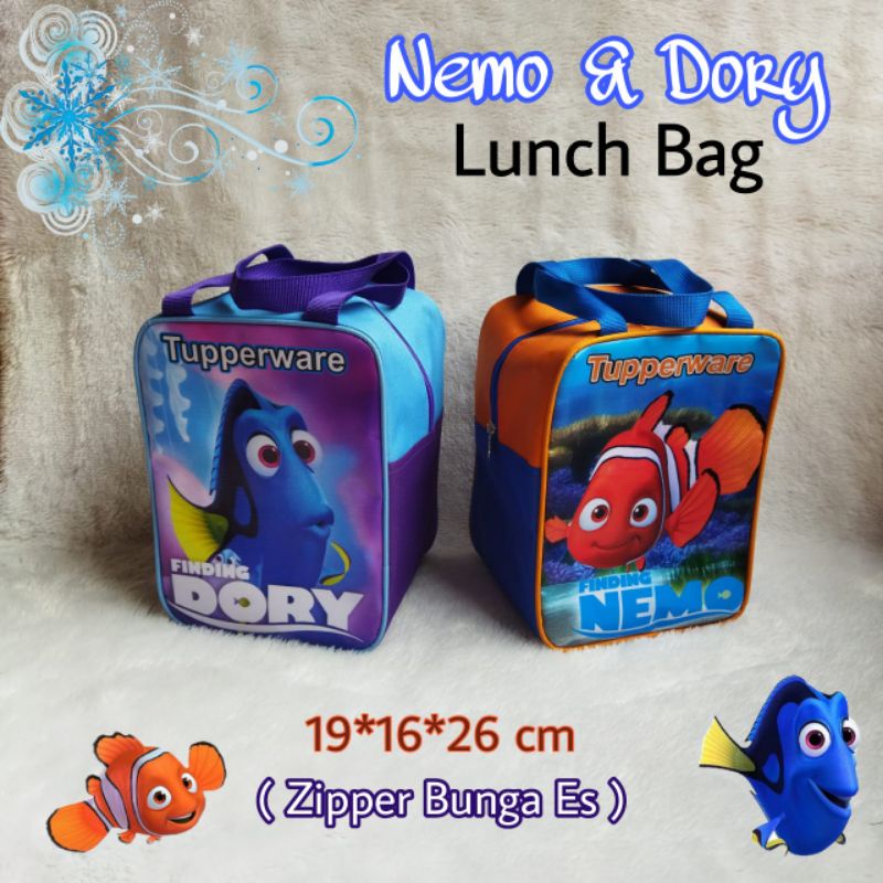 Tas Nemo &amp; Dory Tuppy ( Zipper bunga es )