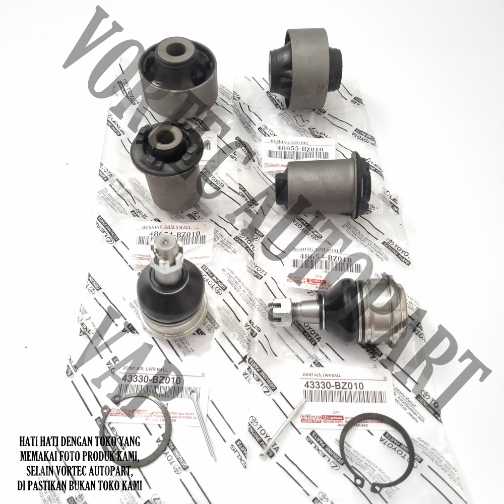 Bushing Lower Arm Besar Kecil + Ball Joint Avanza Old Xenia 2004 2005 2006 2007 2008 2009 2010 2011 