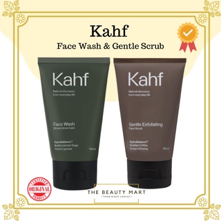 Image of KAHF Oil and Acne Care Face Wash & Gentle Exfoliating Face Scrub 100 ml | Perawatan Wajah Pria