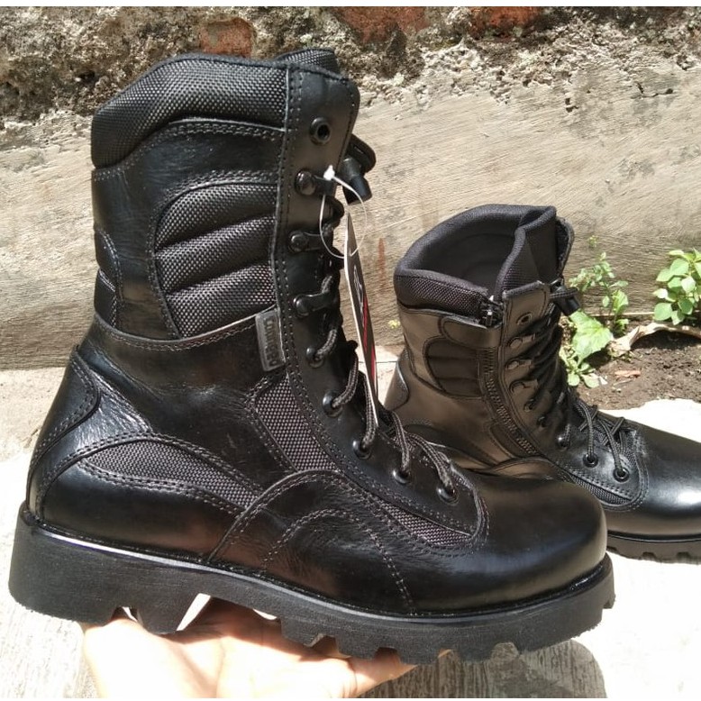 SEPATU PDL TNI PDL POLRI SEPATU PDL KULIT ASLI SEPATU PDL SAFETY BOOT TERBARU UJUNG BESI ORIGINAL