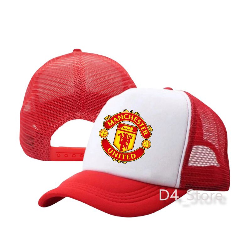 TOPI KLUB MANCHESTER UNITED TOPI JARING LOGO KLUB BOLA MANCHESTER UNITED