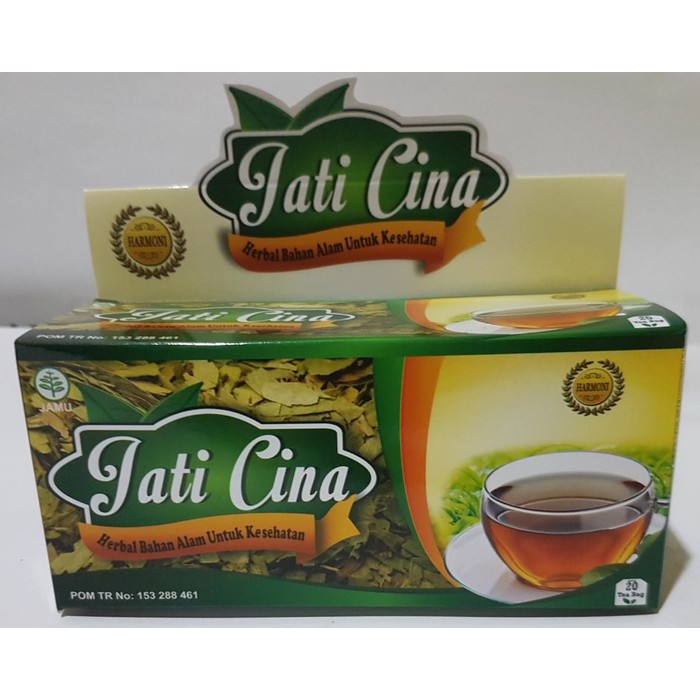 Teh celup daun jati cina Harmoni Pelangsing Alami 1 box isi 20 sachet