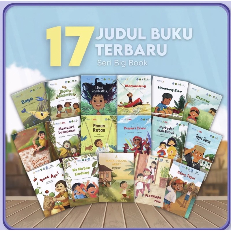 [LITARA] Paket 1 Set Buku Litara isi 17 buku Seri inovasi - Mencari Lempesu Lihat Rambutku Mana Pisa