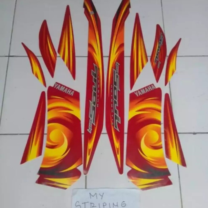 TERLARIS striping Yamaha Mio soul tahun 2007 merah