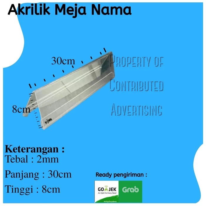

Akrilik Meja Nama , Kasir