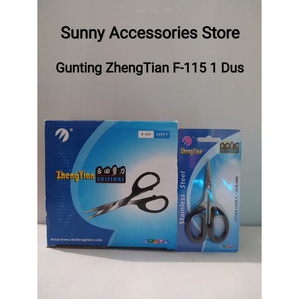 

Gunting ZhengTian Stainless Steel Hitam 10 cm (F-115) *1 BOX ISI=24 PCS*