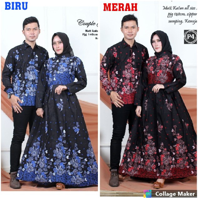 Baju Batik Couple Gamis Batik Busui Motif Bunga Sakura Terbaru Shopee Indonesia