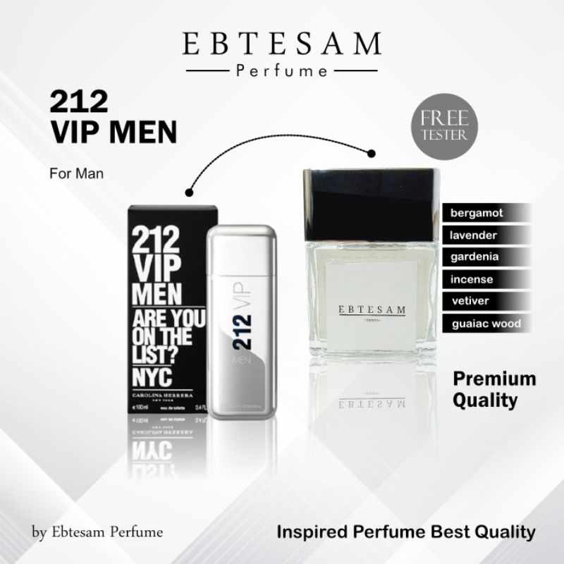 Parfum Pria Tahan Lama 24 Jam 212 VIP MAN by Ebtesam Parfum / Minyak Wangi Pria / Farfum Pria / Ori