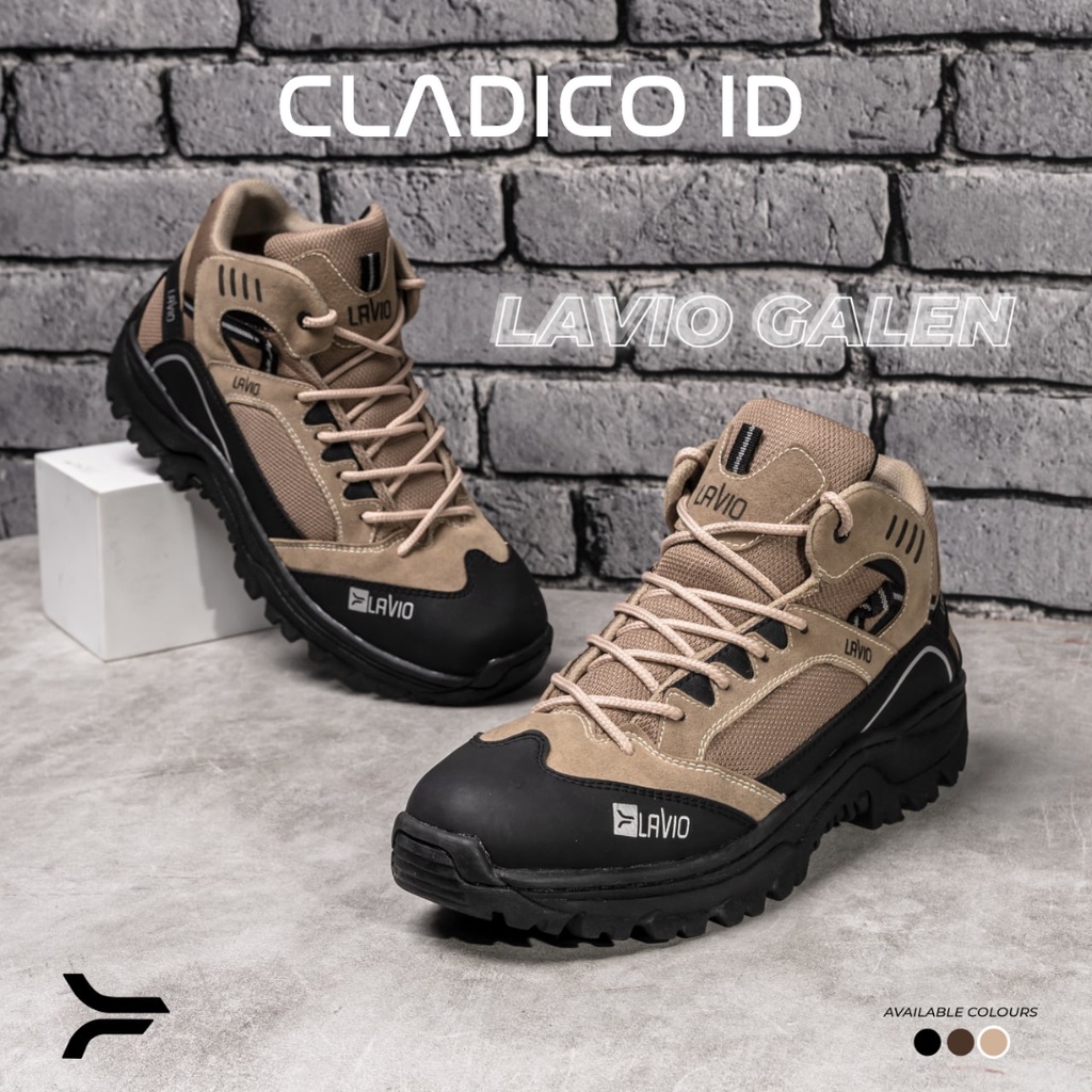 Sepatu Safety Sport Pria Boots Lavio Galen Outdoor Cowok Ujung Besi Sol Karet Anti Slip Cocok Untuk Luar Ruangan Nongkrong Mendaki Haiking