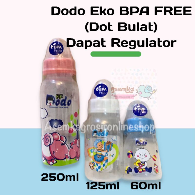 BOTOL SUSU DODO 2oz 60ml, 4oz 120ml, 9oz 250ml / botol susu pp dodo / botol susu bayi dodo