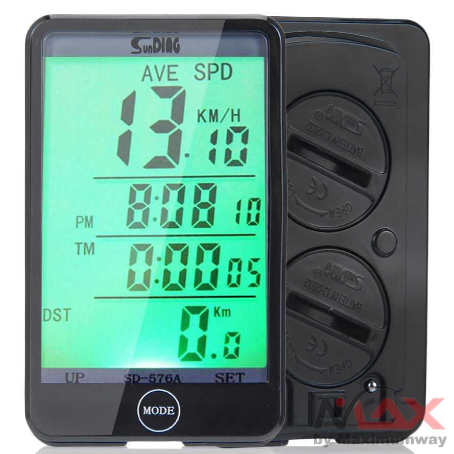 SunDing Speedometer Sepeda Touch LCD - SD-576A Warna Hitam