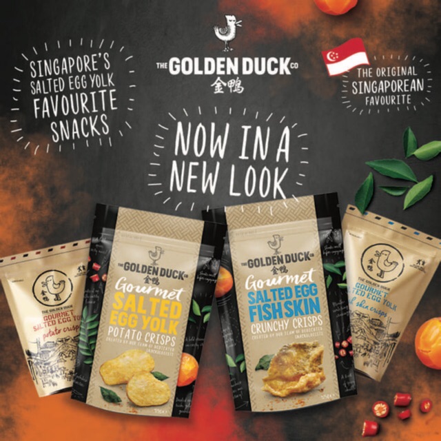 

The Golden Duck Gourmet Potato Chips Fish Skin Salted Egg Yolk & Chili Crab & Salted Egg Crab