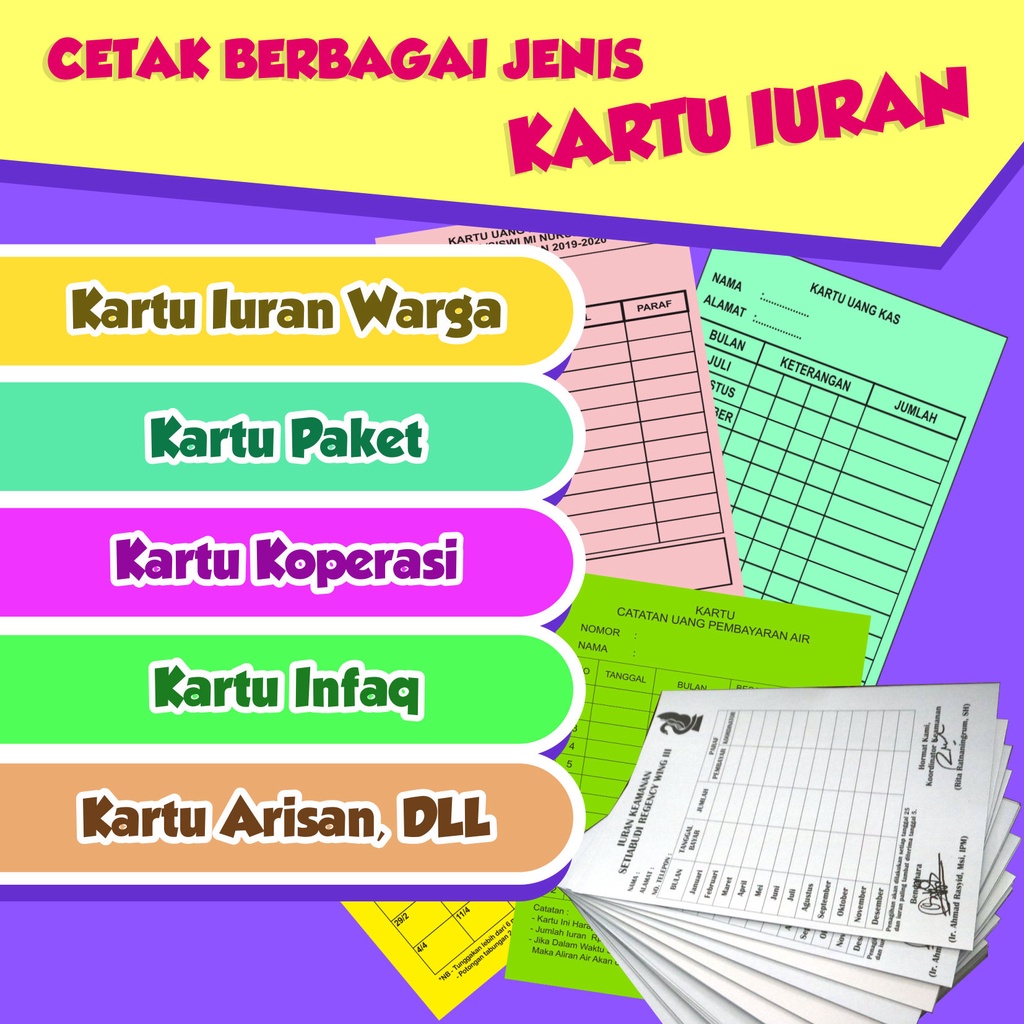 

Print Fotocopy Cetak Kartu Iuaran Kartu Paket Kartu Koperasi Kartu Lainnya