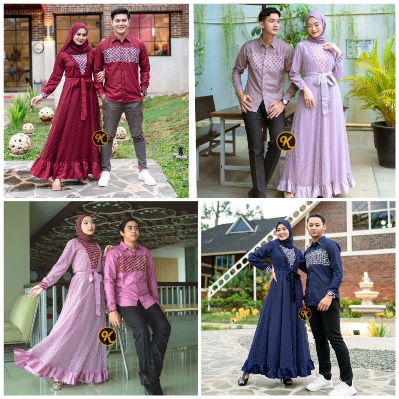 COUPLE GAMIS KONDANGAN COUPLE GAMIS PESTA couple gamis kondangan batik couple lebaran