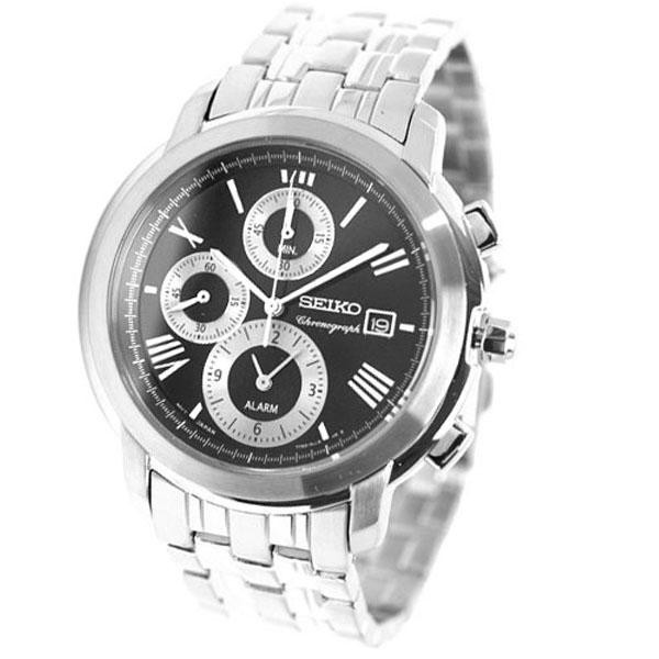 Seiko Quartz SNAB79P1 Chronograph Alarm Dual Time Jam Tangan Pria Original SNAB79