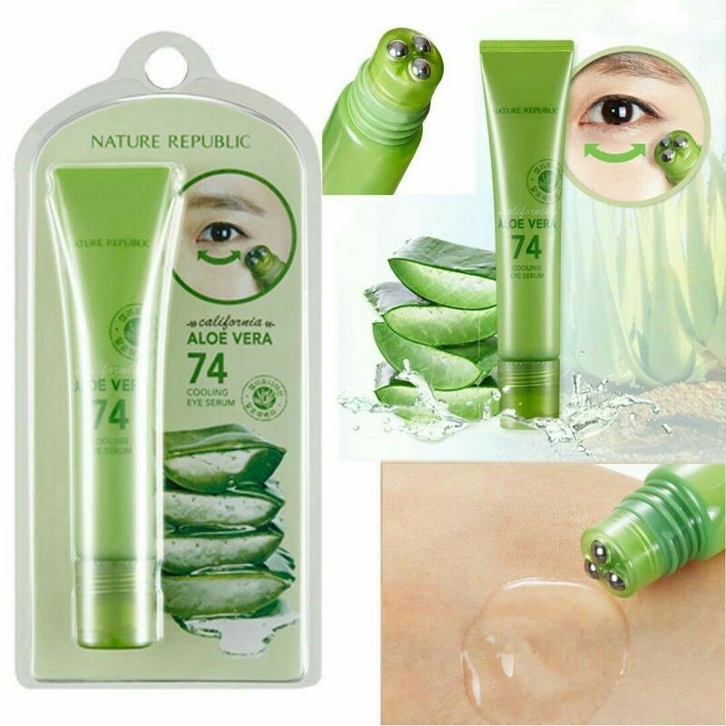 NATURE REPUBLIC CALIFORNIA ALOE VERA 74 COOLING EYE SERUM EYE GEL CREAM 15ml