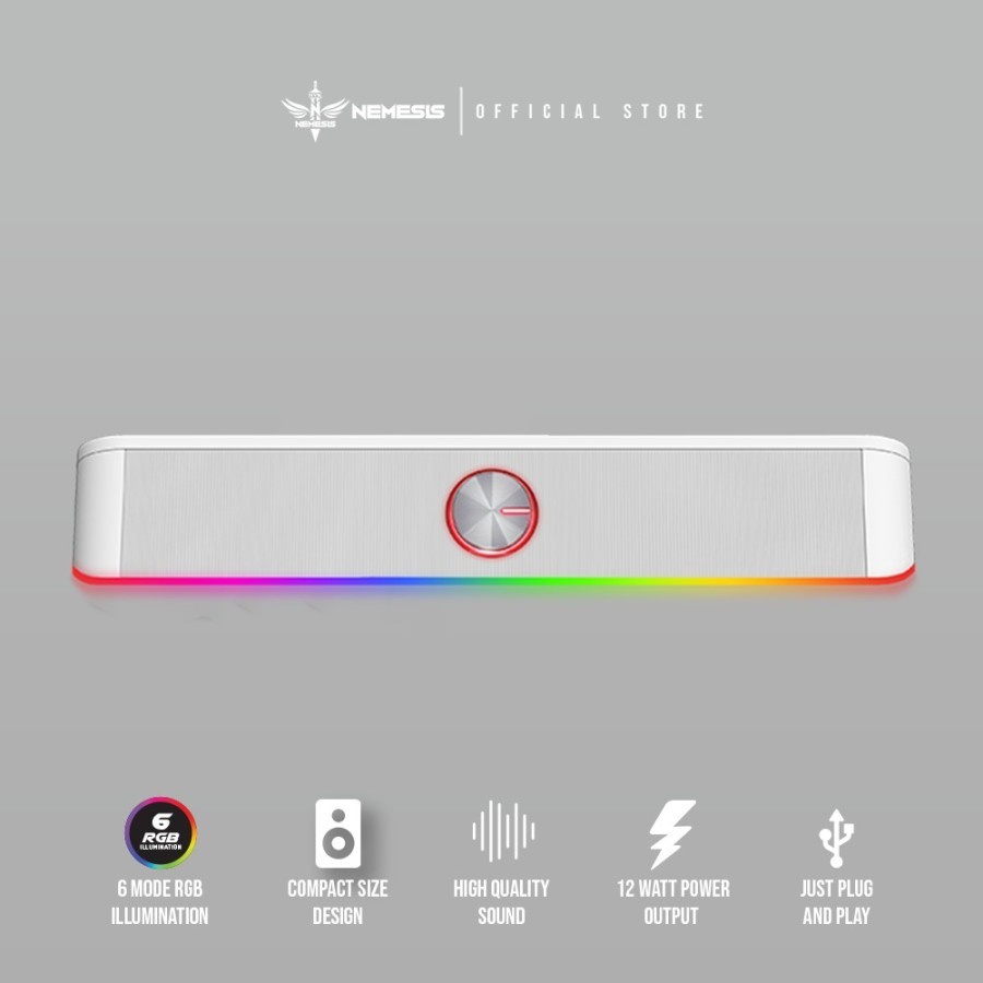 Speaker Gaming Stereo Sounbar Gaming RGB NYK X60 Quantum X-60