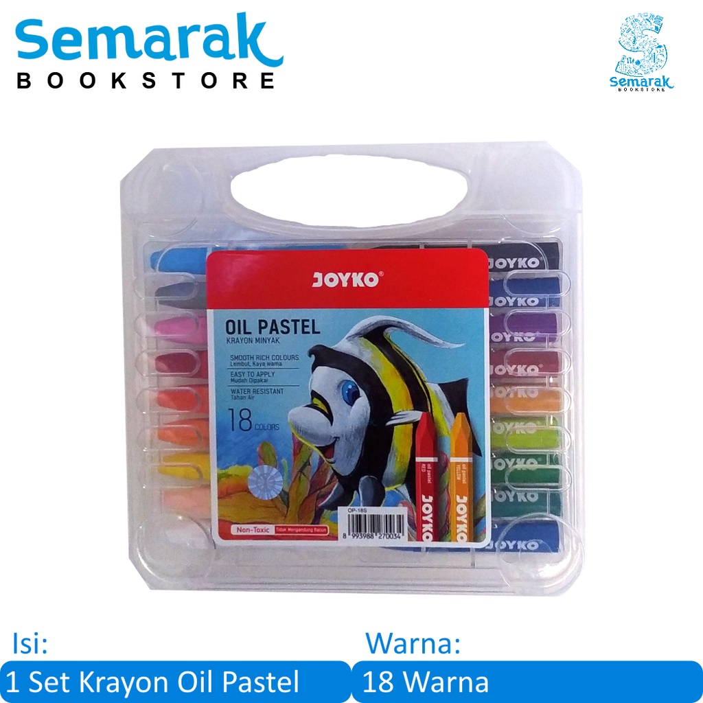 

Joyko Oil Pastel Krayon Tanpa Racun [18 Warna]