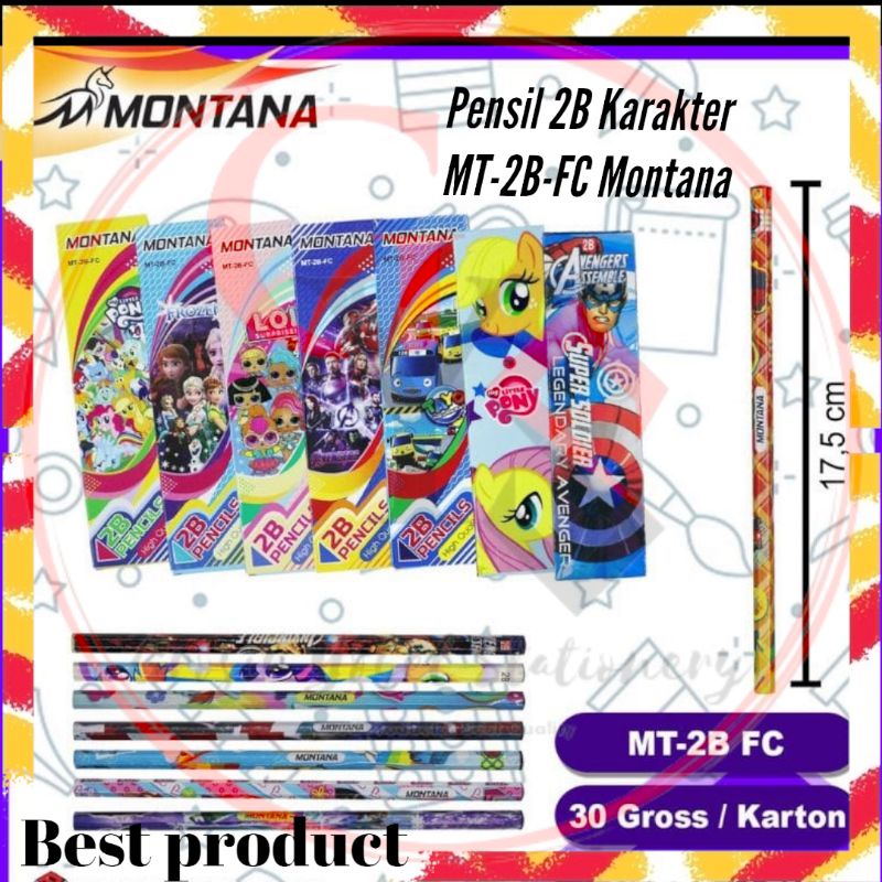 

Pensil 2B Karakter(Pack-12Pcs)/ Pensil Fancy Montana MT-2B-FC/ Pencil