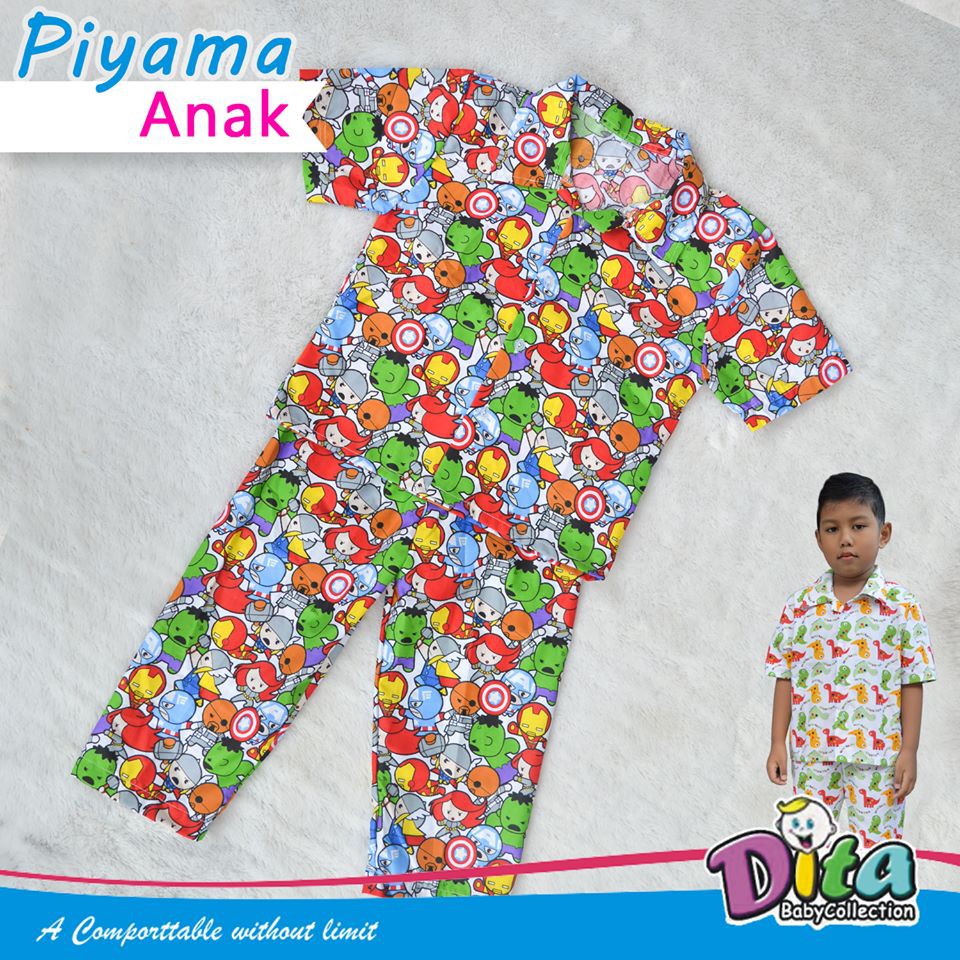 PIYAMA ANAK MOTIF PIYAMA KATUN STELAN TIDUR PIYAMA STELAN piyama bayi dan anak - anak PIYAMA ANAK Spiderman TANPA Baju Anak baju tidur anak