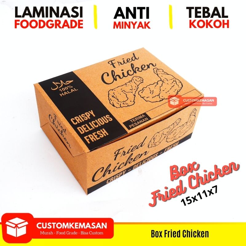 Box Fried Chicken / Dus Fried Chicken / Kemasan Fried Chicken / Bungkus Fried Chicken / Wadah Fried 