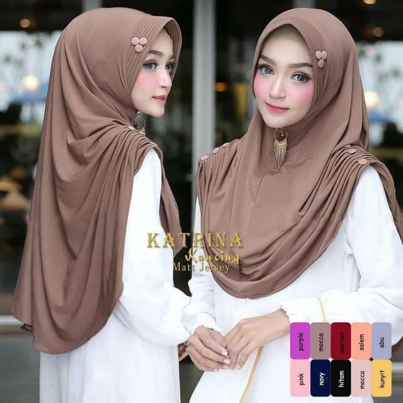 HIJAB WANITA HIJAB KATRINA BERGO JERSY HIJAB CANTIK JILBAB INSTAN KHIMAR JUMBO