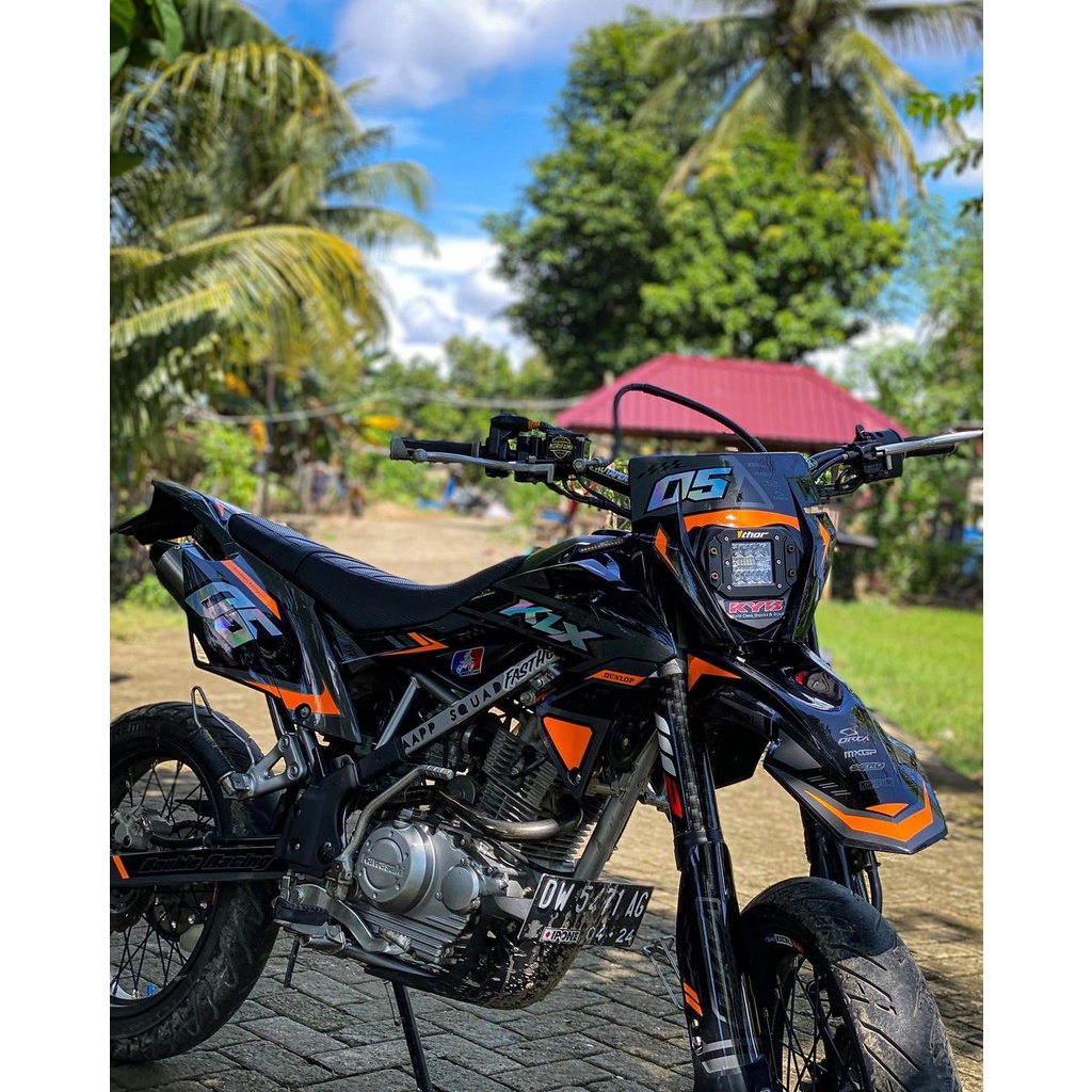 DECAL STIKER  CUSTOM KLX BF KOMBINASI HOLOGRAM SUPERMOTO KEREN