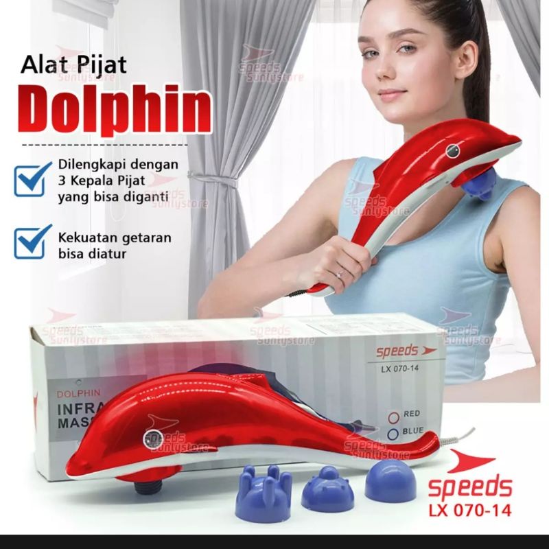 Alat Pijat Dolphin 6in1 Dolphin Massage Hand Massage / Alat Pijat Elektrik Infrared