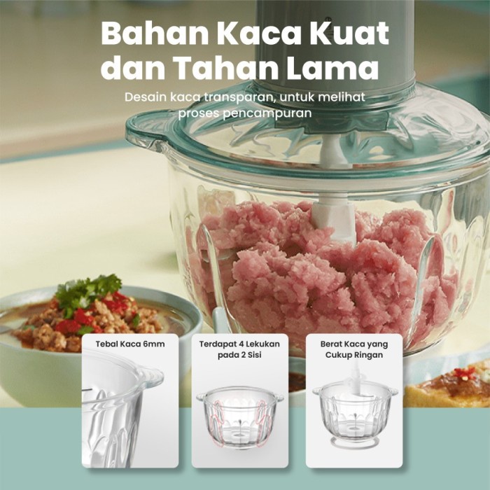 Emily Food Chopper 2.5 L EFC-14302 / Alat Penggiling