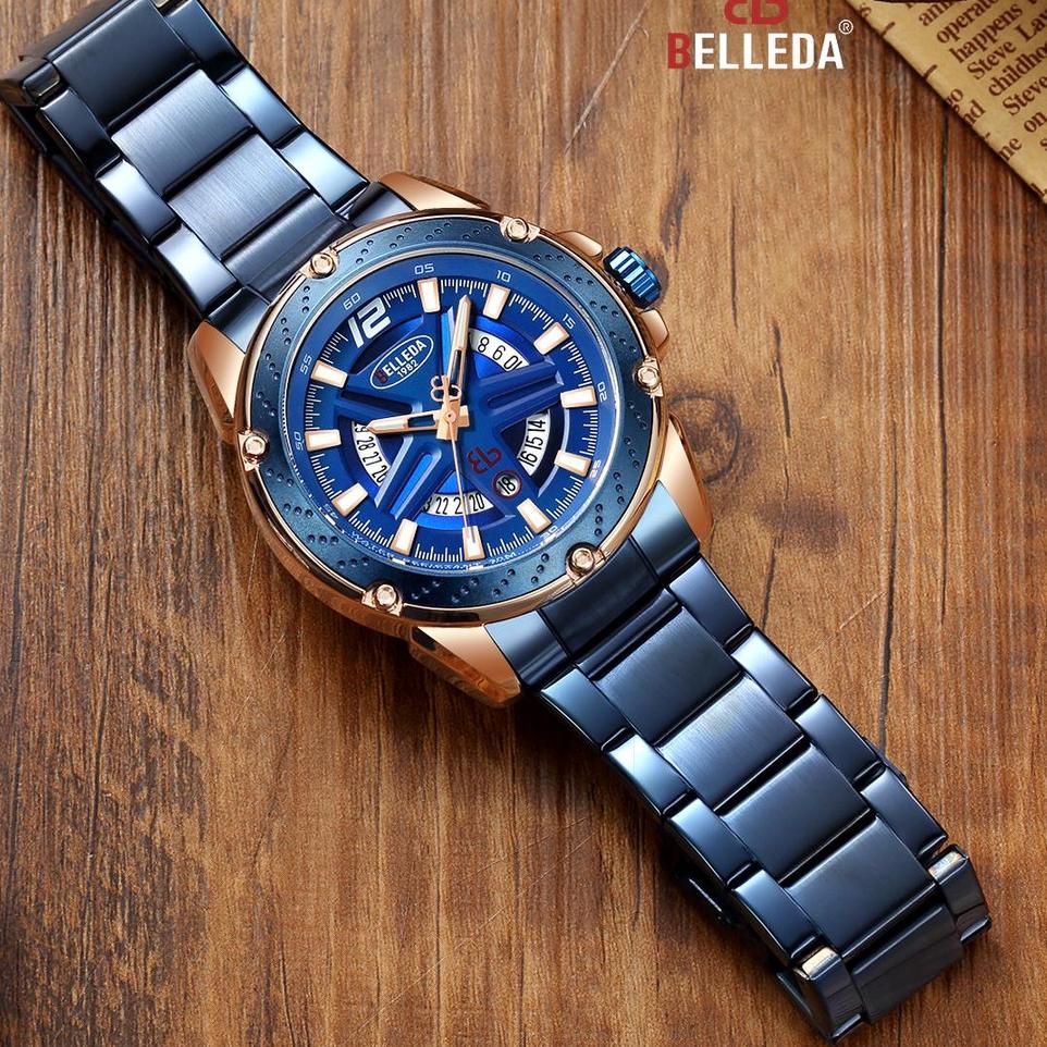 [GoD㊑] Jam Tangan Pria Mewah Premium Belleda 9228 Man Original Men Analog Watch Quartz Fashion Keren