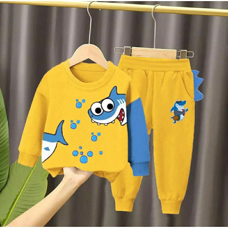 SETELAN ANAK BEBY SHARK HIU 0-6 TAHUN BAJU ANAK SETELAN BAJU ANAK BAJU SETELAN ANAK PAKAIAN ANAK SWEATER ANAK LAKI LAKI PEREMPUAN BAJU ANAK PEREMPUAN LAKI LAKI STELAN ANAK BAJU ANAK