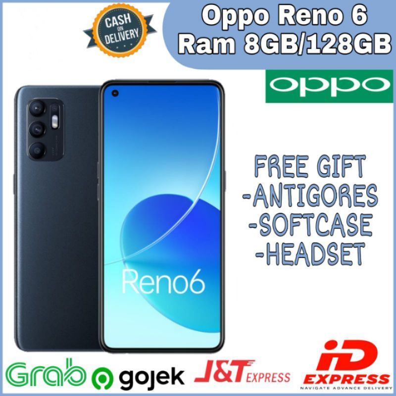TERBARU  OPPO RENO 6 8/128GB NFC Garansi Resmi 100%