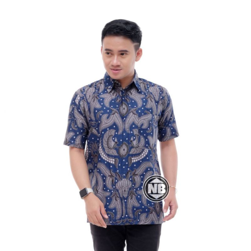 BATIK COUPLE ATASAN WANITA MODERN LENGAN PANJANG MOTIF BLOUSE MAHKOTA